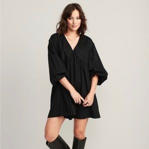 COPY - Puff-Sleeve Clip-Dot Mini Swing Dress for Women  old Navy NWT Sz L